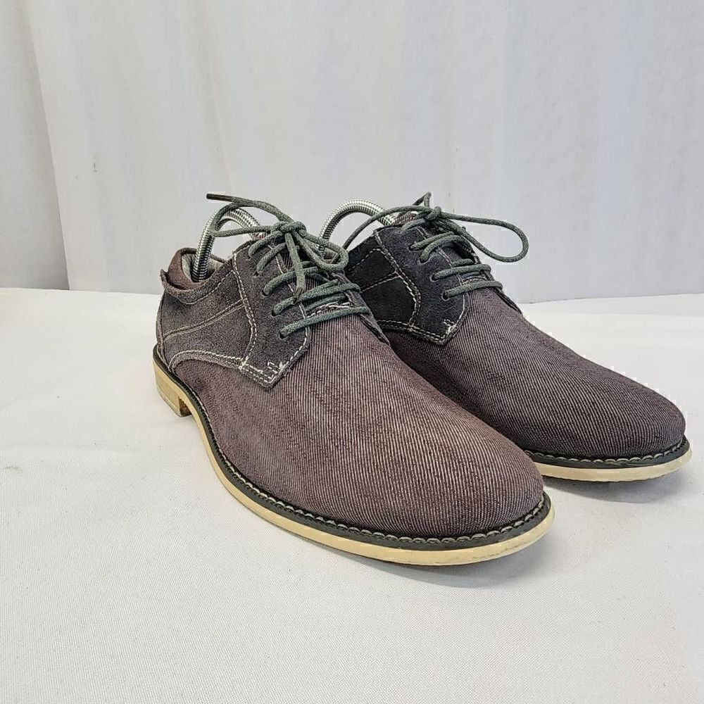 Steve Madden Stoker Oxford Shoes Mens Size 9 Gray Canvas